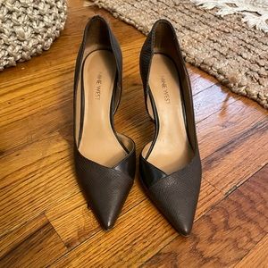 Brown Snake Skin D’Orsay Pumps by Nine West